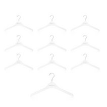 메이네티 플라스틱 여성용 재킷 옷걸이 LJ38, 화이트, 50개입