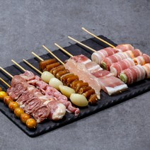스페셜 모듬꼬치 20꼬치(10종X2개) 총800g 신선한 다양한 꼬치들, 2개