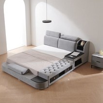 까사레브 베론 B형 저상형 킹 아쿠아패브릭 침대 프레임 K사이즈, 단품