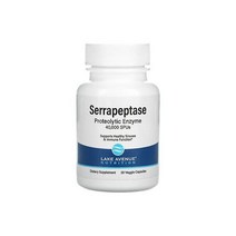 Lake Avenue Nutrition Serrapeptase Proteolytic Enzyme 40000 SPUs 30 Veggie 캡슐