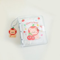 아이브포토카드 사랑스러운 만화 사진 카드 앨범 펜던트 투명 바인더 미니 포토 브로마이드, 하얀