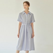 리안뉴욕 모노톤 스몰 체크 셔츠 원피스