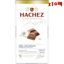 Hachez Edel Vollmilch 하세스 Edel 홀 밀크 초콜릿 바 버본 바닐라 100g 10팩