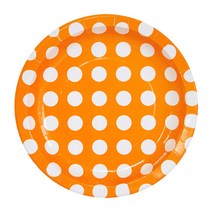 종이 도트 접시(소 6개입) 홈파티 생일 돌 캠핑 일회용 용품, (2)오렌지 도트(6개입)