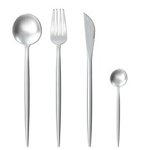 두께감 304 스테인레스 식기 가정용 수저 포크 커피 수저 양식 식기 심플 ins풍 호텔, 프리미엄포뇨세트#(칼/또/식스푼/커피스푼, 심플 실버