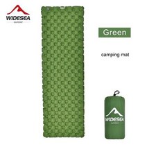 Widesea Camping Single Inflatable Mattress Outdoor Sleeping Pad Bed Ultralight Beach Air Mat Folding, Green