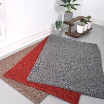 청소편한 먼지털이 발판 고무 투톤코일 현관매트60x90 신발닦기 바닥매트 입구깔개, 블랙+레드