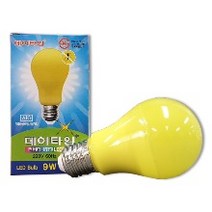 아림 LED 해충퇴치 전구 램프 9w 모기 파리 벌브 무드등, 1개, 옐로우
