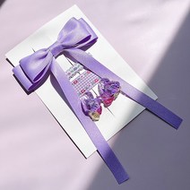 삐우까리나 반짝 꼬리 리본 머리핀 하트 머리방울 4종 선물세트