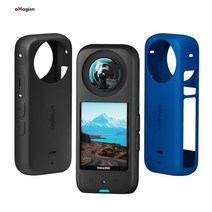 aMagisn 인스타 INSTA 360 X3 바디 실리콘 보호 케이스 커버, 블루, 1개
