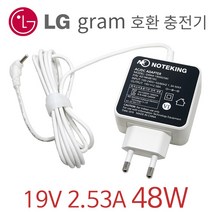 LG LG13Z94 LG13Z95 LG14Z95 LG14Z96 LG15Z95 LG15Z96 LG15Z97 그램 노트북 전원 어댑터 충전기 19V 2.1A 40W 외경 3.0mm 호환 일체형 아답터, AD-NK4819G