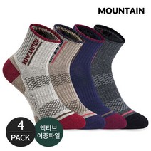 [마운티아]마운틴 여성 등산양말 넥라인 중목 양말 4P_MX, FREE, 단품