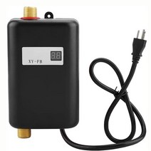 전기순간온수기 미니 LCD 디스플레이 전기 순간 온수기 3000W 탱크리스 욕실 주방 세척용, 03 Black_01 미국 플러그