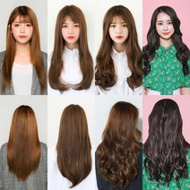 S사이즈(똑딱이2개) 여자 헤어 피스 붙임머리 똑딱이 머리숱 보충 가발 4가지 스타일 선택!, 세팅펌, 레드브라운