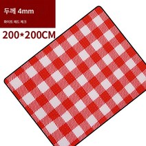 Z3JC 야외 캠핑 두꺼운 방수 휴대용 비치 매트 방습 매트 피크닉 매트, 4mm 레드 2X2m