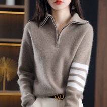 가을과 겨울 패딩 골프 여성 의류 패션 여성 지퍼 옷깃 니트 바닥 셔츠 여성의 가을과 겨울 새로운 패션 조커 느슨한 따뜻하고 편안한