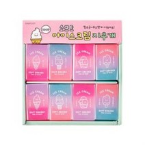 아이스크림지우개(500원X32개) 네온 학용품 단체선물 문구 판촉물 사각, 단품