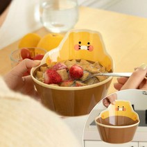카카오프렌즈 춘식이 형태 그릇/ 시리얼볼 씨리얼볼 아이스크림볼 아포카토볼 디저트볼 샐러드볼 애견밥그릇 춘식이볼 춘식이그릇 간식그릇 고구마볼 요거트볼 멜라민스낵볼 요플레그릇, 1개