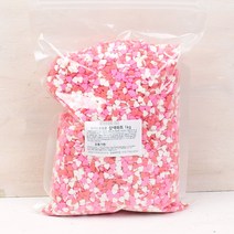 달곰베이킹 슈가스프링클 삼색하트, 1kg, 1개