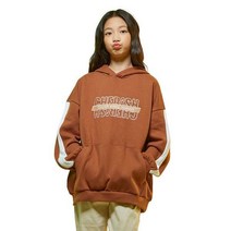 소매 배색 후드 맨투맨 TGMH20T02, 85 Brown