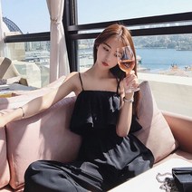 민소매 나시 와이드 OPC007 원피스 점프슈트