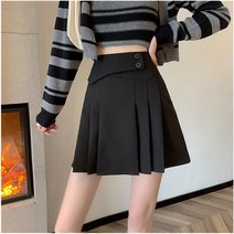 플리츠 봄 하이웨이스트로 날씬해 보여요