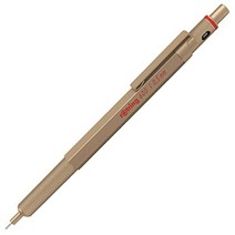로트링 600 샤프 펜슬 0.5mm 0.7mm 필기력 필감 고급 수험 고시 학생 선물, 골드개, 0.05cm