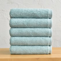 [코튼앨리] 호텔 수건 40수 200g 코마사 타올, 5장, 민트