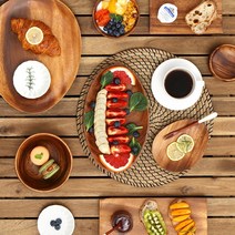 통원목 우드 플레이트 나무 그릇 모음, 04.우드직사각보드, 1개