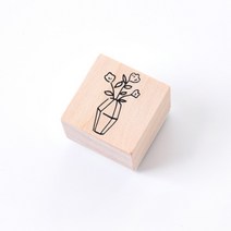 일상 캐릭터 우드 스탬프 나무 도장 다꾸 데코 장식 DIY 꾸미기 만들기, 꽃 30mmx30mm