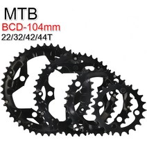 시마노 스램 범용 크랭크 세트 22t/32t/42t/44t 104bcd 자전거 부속품용 MTB 체인 링자전거, 04 42T