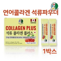 캐나다 연어콜라겐 석류 파우더 초저분자 어류콜라겐 펩타이드 수용성 피쉬콜라겐 생선콜라겐 먹는 엘라스틴 히알루론산 분말 가루 500달톤 석류콜라겐 엘라그산 고함량 피부 이너뷰티 추천, 1개, 30포