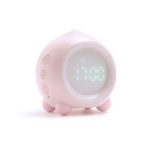 무선충전 스마트 협탁 Led 디지털 키즈 스마트 알람 시계 7 색 변경, 02 Purple Pink