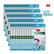 3M 황사/미세먼지마스크 KF80화이트50매/이지핏/새부리형