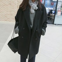 여성 헤링본 자켓 코트 패션 긴 겨울 casaco feminino 소녀 울 femme