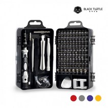 [히트템] 브로 115 in 1 만능 정밀 드라이버 세트 공구 키트, 레드