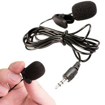 3.5mm 라펠 클립온 핸즈프리 유선 마이크 PC 라우드 스피커 용 Lavalier Mic, 01 Black