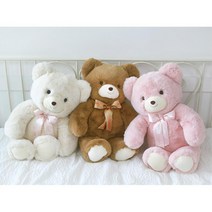 여자친구 200일기념 선물용 귀여운 땡큐베어 곰인형 따뜻한, 브라운