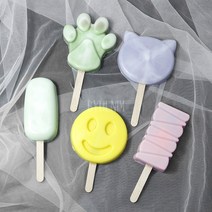 아이스크림 비누 금형 몰드 비누 캔들 석고방향제 DIY (나무막대증정), 지그재그(막대 미포함)