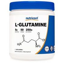 해외 Nutricost 뉴트리코스트 L-Glutamine 글루타민 250g, 3개