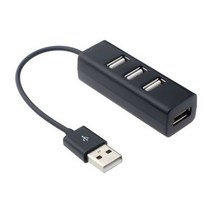 USB 2.0 어댑터 4 포트 분배기 노트북 PC 용 고속 Adaptador 컴퓨터 액세서리 미니 허브 소켓 패턴, Black