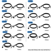 GX12 GX16 2/3/4/5/6/7/8/9/10Pin 남성 여성 항공 플러그 및 커넥터 20CM/1M 케이블 연장 코드 소켓 산업, 02 GX16_07 8P_02 Female 1M