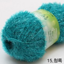 굿울 솔잎 수세미 뜨개질실, 15(청록)