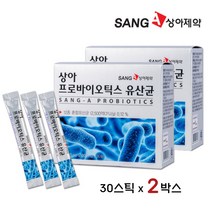 상아제약 김치유산균 프로바이오틱스 프리바이오틱스 신바이오틱스 분말 가루 락토바실러스 플란타룸 람노서스 비피더스균 장내 유해균억제 변비 피부 식물성 유산균 추천, 2박스, 30포