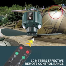 캠핑 감성온풍기 히터 난로LED 랜턴 15600mAh 이동식 블레이드 USB 포트 접는 캠핑 팬, 한개옵션0