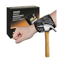 15개의 강한 자석 못 드릴 비트가 있는 나사를 잡기 위한 자석 손목 밴드 남성을 위한 최고의 독특한 도구 선물 DIY 핸디맨