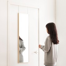 포스트모던 공간활용 알루미늄 문걸이 거울, 샴페인골드