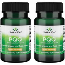 스완슨 PQQ 20mg 30캡슐 x 2통 피롤로퀴놀린 퀴논, 1통