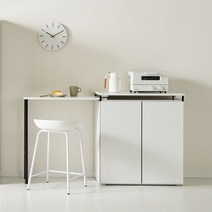 퍼스웰 네온 LPM코팅 800 확장형홈바 간이식탁(DI_031), 화이트