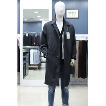 BON 봄가을코트 BN3SH534BK 블랙 소매 자수 스트링 야상형 트렌치 코트